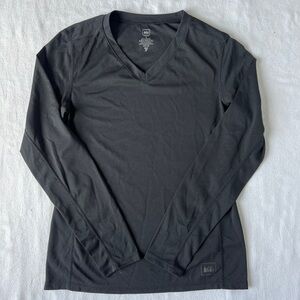 REI Women’s Black V-Neck Long Sleeve Shirt - Size S